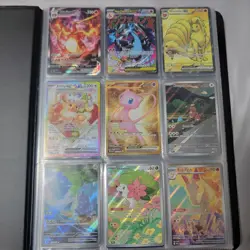 Pokemon Binder collection lot of 153 cards, Full Arts, Ex, English, Japanese. - Image 2
