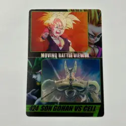 S3257 Son Gohan vs Cell 3D Moving Battle Viewer Dragon Ball Morinaga Card 424 - Image 2