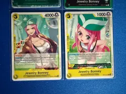 Jewelry Bonney One Piece TCG 4-card lot OP07 Super Rare/Leader+more - PWE - Image 4