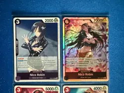 Nico Robin One Piece TCG 4-card lot OP12 Super Rare+EB02 Rare+much more - PWE - Image 3