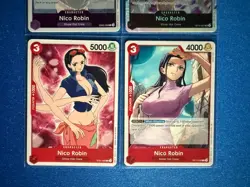 Nico Robin One Piece TCG 4-card lot OP12 Super Rare+EB02 Rare+much more - PWE - Image 4