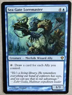 Sea Gate Loremaster - Zendikar (ZEN) - Rare Regular - LP - MTG - Free Shipping - Image 1