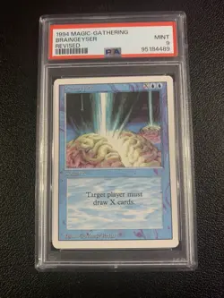 MTG Magic the Gathering Revised Braingeyser PSA MINT 9 - Image 1
