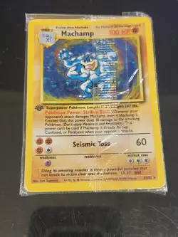 Pokemon TCG Machamp Base Set 8/102 Holo 1st Edition Holo Rare Sealed - Image 1
