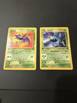 Pokemon TCG 1999 Zubat & Golbat 1st Edition Fossil Set LP/NM Condition - Image 1