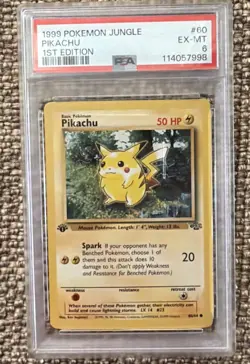 Pikachu 1999 Pokemon Jungle 1st Edition 60/64 PSA 6 - Image 1