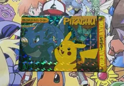 Pokemon Vintage Pocket Monsters Vending HOLO Prism Sticker 1999 Bandai Nintendo - Image 2