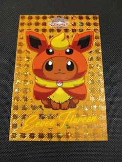Pokemon Let's Go Eevee Database Peru Flareon Gold Hit Flannel Poncho US Seller - Image 1