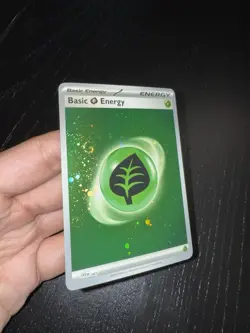 Basic Leaf Energy Cosmic Holo 3 SWIRL SVE 001 Pokemon 151 NM FAST SHIP A - Image 1