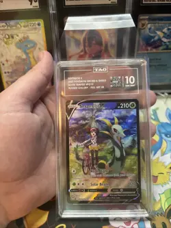 Pokemon Serperior V TG13 Sword & Shield Silver Tempest TAG 10 Gem Mint - Image 1