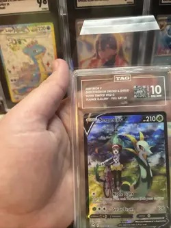 Pokemon Serperior V TG13 Sword & Shield Silver Tempest TAG 10 Gem Mint - Image 2