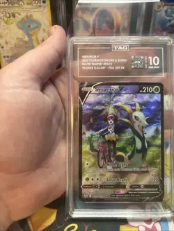Pokemon Serperior V TG13 Sword & Shield Silver Tempest TAG 10 Gem Mint - Image 4