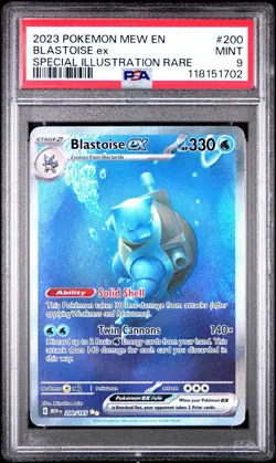 PSA 9 Pokemon 2023 Blastoise ex 200/165 Full Art SIR Scarlet & Violet 151 - Image 1