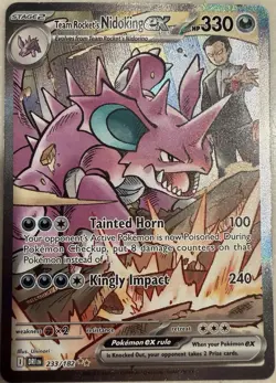 Pokemon Team Rocket’s Nidoking EX 233/182 Destined Rivals SIR (READ DESCRIPTION) - Image 1