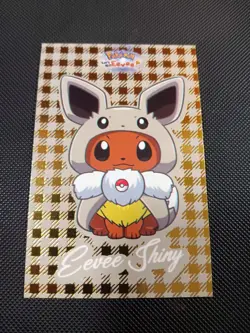 Pokemon Let's Go Eevee Database Peru Eevee Shiny Gold Flannel Poncho US Seller - Image 1