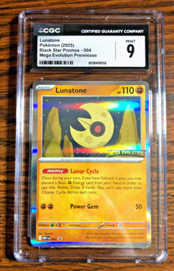 Lunatone Black Star Promo #004/4 - CGC MINT 9 - MEG Prerelease Promos - Pokemon - Image 1