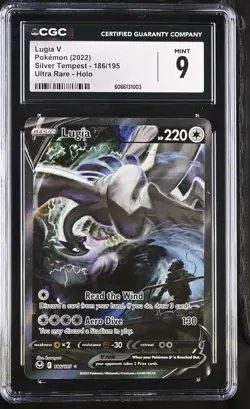 Pokemon Lugia V #186 Silver Tempest Alt Art CGC 9 Mint - Image 1