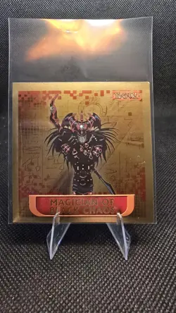 2002 Topps Yu-Gi-Oh! Sticker Collection Gold Foil Magician of Black Chaos - Image 1
