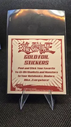 2002 Topps Yu-Gi-Oh! Sticker Collection Gold Foil Magician of Black Chaos - Image 2