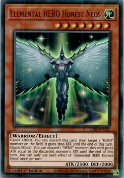 Yugioh Elemental HERO Honest Neos (Red) LDS3-EN102 1st Edition Ultra Rare NM - Image 1