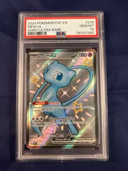 PSA 10 Pokemon Mew EX Shiny Full Art TCG Card 216/091 Paldean Fates - Image 1