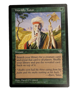 Worldly Tutor - Mirage 1996 NM Green Uncommon Magic The Gathering Unplayed Card - Image 1