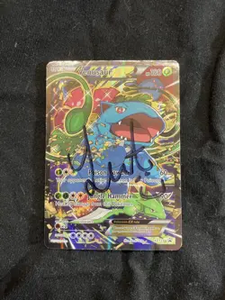 Venusaur EX XY123 XY Promo Card Heavily Played Signed by Leonhart - Image 1