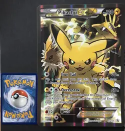 Pikachu EX XY124 XY JUMBO Pokemon Card Oversized PROMO HOLO Generations NM - Image 1