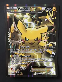 Pikachu EX XY124 XY JUMBO Pokemon Card Oversized PROMO HOLO Generations NM - Image 2