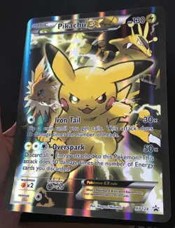 Pikachu EX XY124 XY JUMBO Pokemon Card Oversized PROMO HOLO Generations NM - Image 4