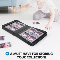 Toploader Binder, Trading Card Binder Storage,128 4 Pocket Top Loader Pokemon - Image 5