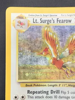 Lt. Surge's Fearow - 7/132 - Pokemon Gym Heroes Unlimited Holo Rare Card WOTC HP - Image 2