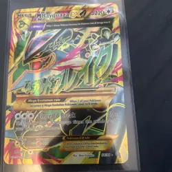JUMBO Pokemon M Rayquaza EX 2015 Full Art Shiny Ancient Origins Card 98/98 MP - Image 1