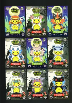 POKEMON HALLOWEEN 9 CARD LOT *HOLO- PONCHO SET - Image 1