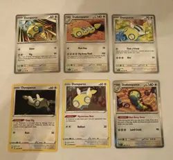 Lot Of 6 Dunsparce and Dudunsparce Pokemon Cards - Image 1