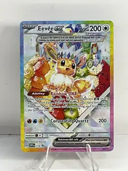 Pokemon TCG Prismatic Evolutions Eevee EX 174 Black Star Promo Card NM Condition - Image 1