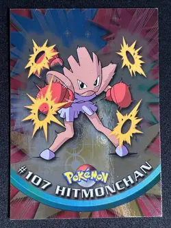 Hitmonchan Topps Chrome #107 Pokemon Card - Image 1