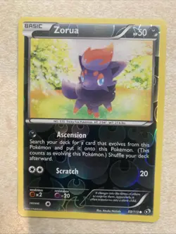 Pokemon TCG Zorua Card 89/113 Common B&W: Reverse Holo - Image 1