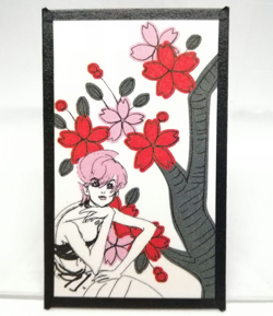 Trish Una JoJo's Bizarre Adventure Golden Wind Hanafuda Card JUMP Magazine Card - Image 1