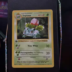 Ivysaur 30/102 Base Set 1st Edition Shadowless Pokemon Card - LP/MP - Image 1