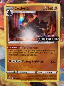 Pokemon Card Coalossal SWSH024 Black Star Promo STAMPED Rebel Clash Near Mint - Image 2