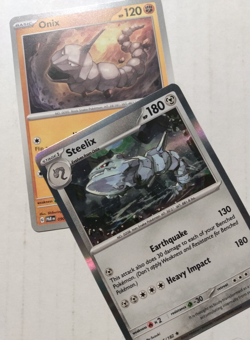 Onix 090/182 Regular & Steelix 125/182 Holo Rare - Pokemon Cards (NM) - Image 1