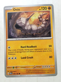 Onix 090/182 Regular & Steelix 125/182 Holo Rare - Pokemon Cards (NM) - Image 2
