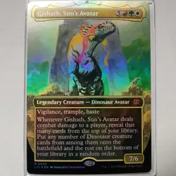 Gishath, Sun's Avatar - Foil Borderless - NM - Lost Caverns of Ixalan LCI - MTG - Image 1