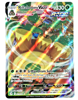 Pokemon TCG Rillaboom VMAX Fusion Strike 023/264 Holo Ultra Rare NM - Image 1