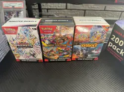 Prismatic Evo, Mega Evo, Surging Sparks Booster Bundle Lot of 3 Pokemon Sealed - Image 1