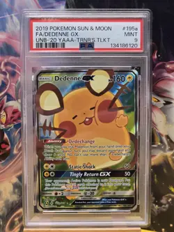 PSA 9 | Dedenne Gx 195a/214 | 2020 Yellow A Alternate Art | Pokemon - Image 1