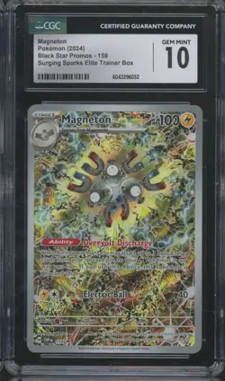 2024 Pokemon Black Star Promo Promos Surging Sparks Magneton Gem Mint CGC 10 - Image 1
