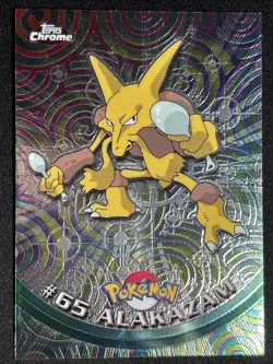 ALAKAZAM 2000 TOPPS CHROME POKEMON TV ANIMATION EDITION #65 - Image 1