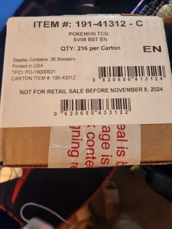 Pokemon Surging Sparks Booster Box Case Factory Sealed - Image 1